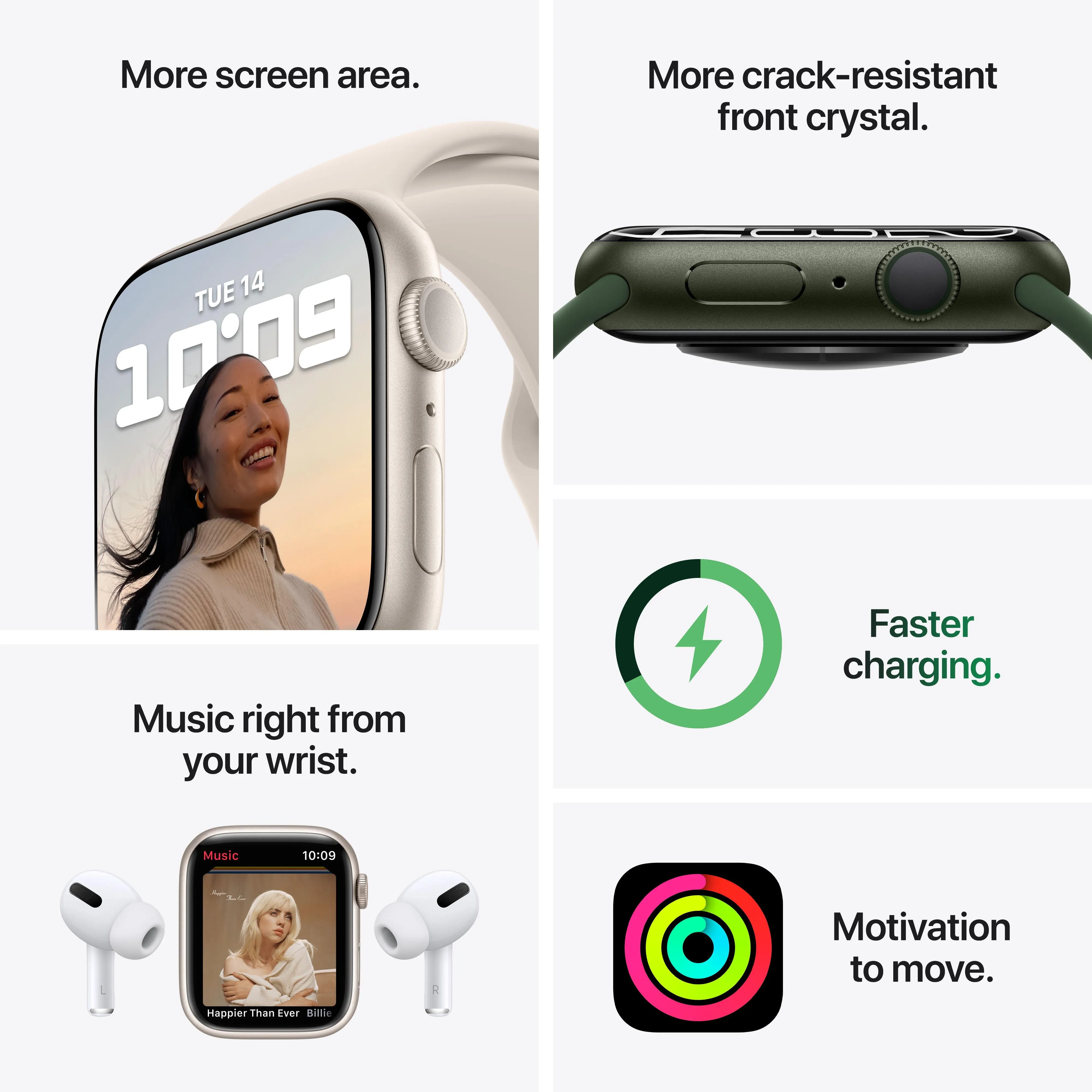 Apple Watch Series 7 GPS, 45mm Blue Aluminium Case with Abyss Blue Sport Band - Regular