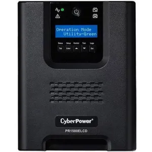 CyberPower PR1500ELCD Pro Tower Smart App UPS System 1500VA/1350W Uninterruptible Power Supply