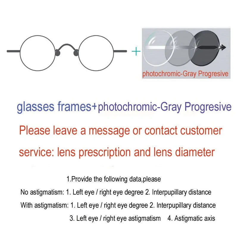 Yujo Unisex Full Rim Round Stainless Steel Eyeglasses Y013